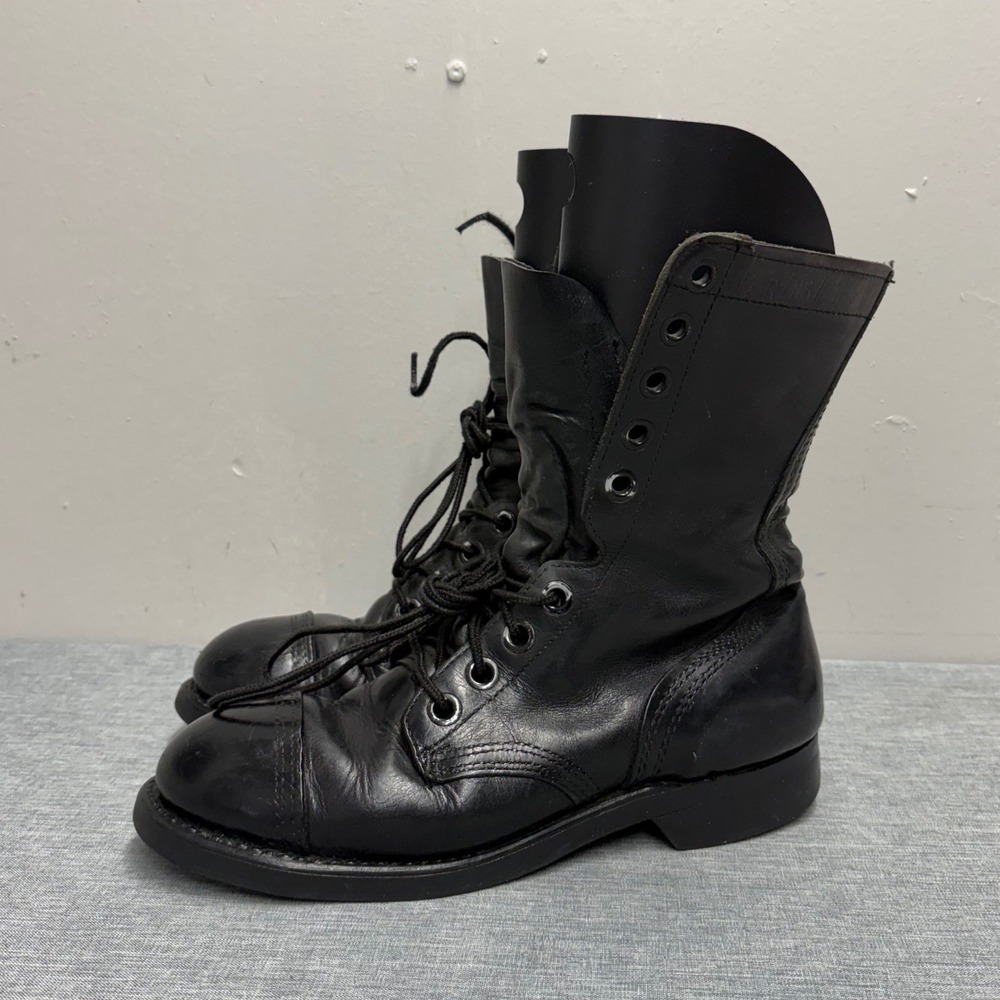 Altama Combat Boots Women 5.5 Black Vintage 60s Leather Cap Toe Military Utility